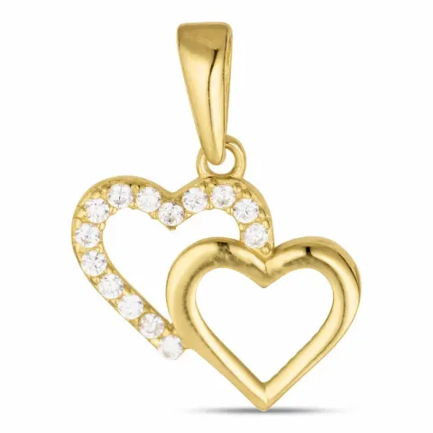 Herz Zirkon Anhänger aus 8 Karat Gold