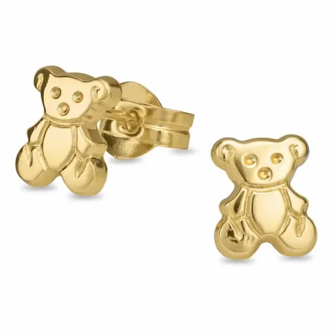 Teddybär Ohrstecker in 9 Karat Gold