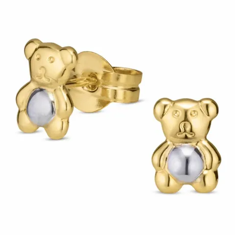 Teddybär Ohrstecker in 9 Karat Gold