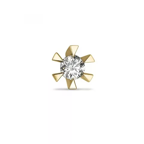 1 x 0,06 ct Diamant Solitärohrstecker in 14 Karat Gold mit Diamant 