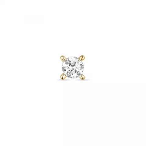 1 x 0,08 ct Diamant Solitärohrstecker in 14 Karat Gold mit Diamant 