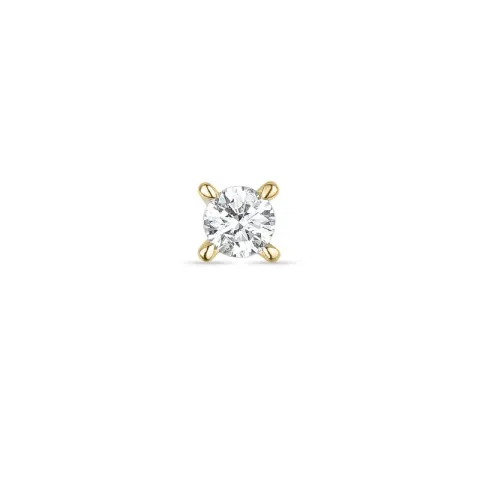1 x 0,08 ct Diamant Solitärohrstecker in 14 Karat Gold mit Diamant 