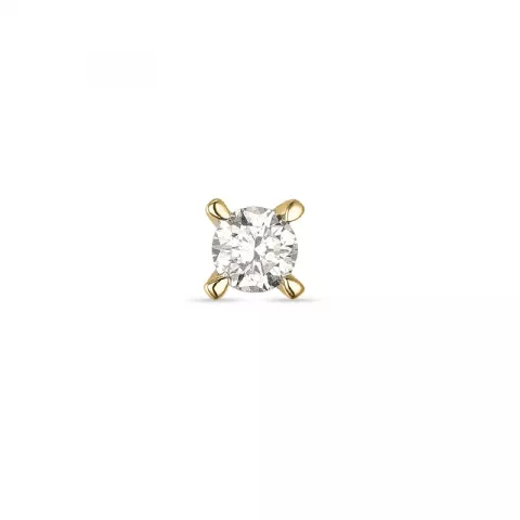 1 x 0,10 ct Diamant Solitärohrstecker in 14 Karat Gold mit Diamant 