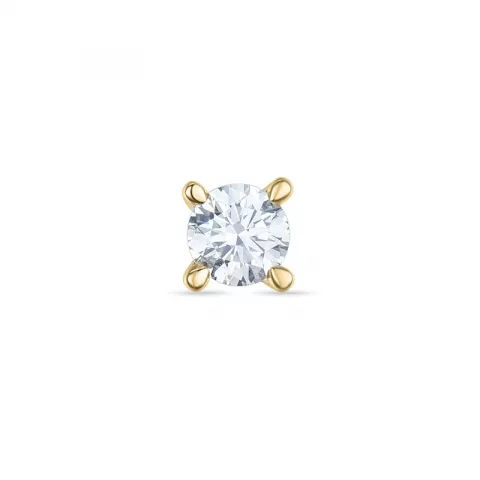 1 x 0,15 ct Diamant Solitärohrstecker in 14 Karat Gold mit Diamant 