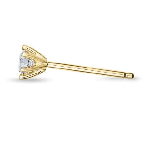 1 x 0,11 ct Diamant Solitärohrstecker in 14 Karat Gold mit Diamant 