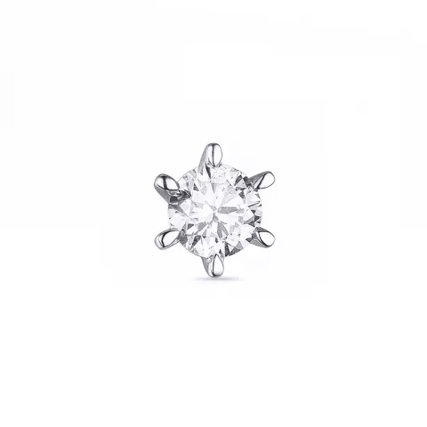 1 x 0,15 ct Diamant Solitärohrstecker in 14 Karat Weißgold mit Diamant 