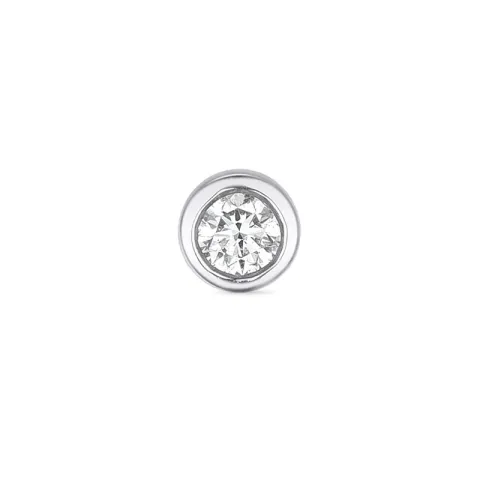 1 x 0,04 ct Solitärohrstecker in 14 Karat Weißgold mit Diamant