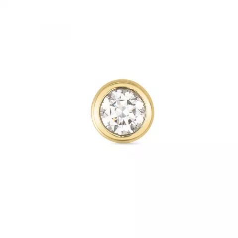 1 x 0,05 ct Solitärohrstecker in 14 Karat Gold mit Diamant 