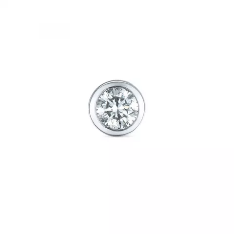 1 x 0,07 ct Diamant Solitärohrstecker in 14 Karat Weißgold mit Diamant 