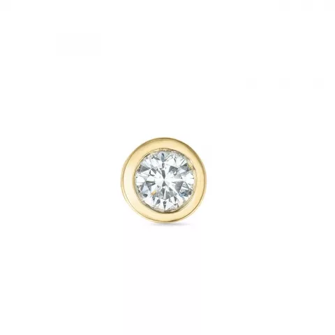 1 x 0,08 ct Diamant Solitärohrstecker in 14 Karat Gold mit Diamant 