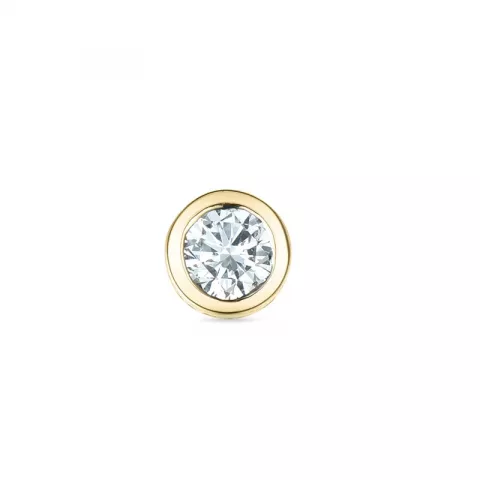 1 x 0,09 ct Diamant Solitärohrstecker in 14 Karat Gold mit Diamant 