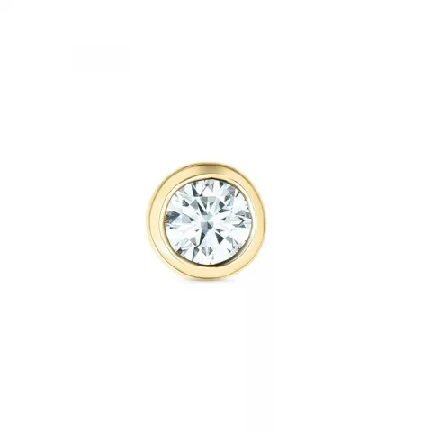 1 x 0,13 ct Diamant Solitärohrstecker in 14 Karat Gold mit Diamant 