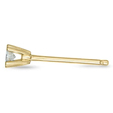 1 x 0,03 ct Solitärohrstecker in 14 Karat Gold mit Diamant