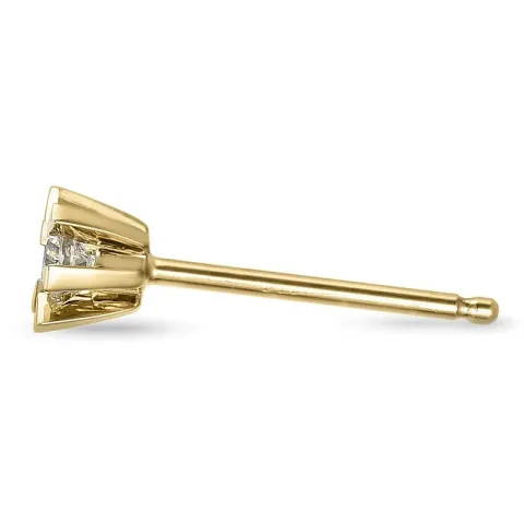 1 x 0,04 ct Solitärohrstecker in 14 Karat Gold mit Diamant