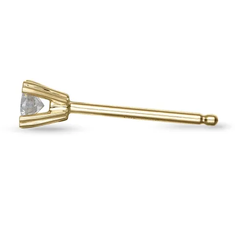 1 x 0,07 ct Diamant Solitärohrstecker in 14 Karat Gold mit Diamant 
