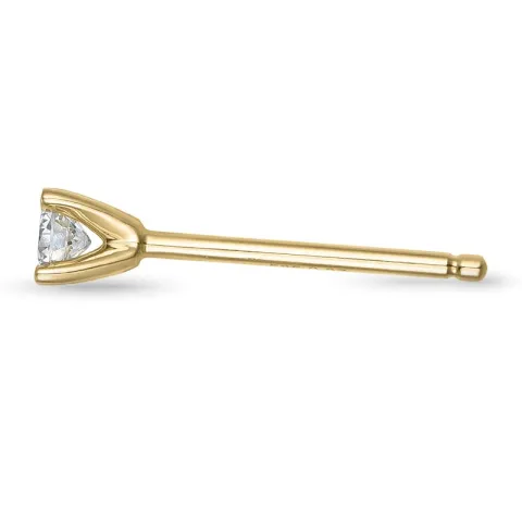 1 x 0,07 ct Diamant Solitärohrstecker in 14 Karat Gold mit Diamant 