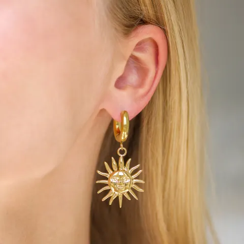 Wasserfester Sonne Kreole in vergoldetem Stahl - OCEANA