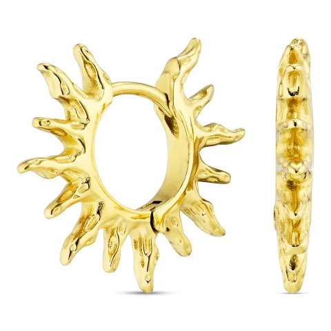 Wasserfester Sonne Kreole in vergoldetem Stahl - OCEANA