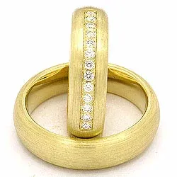 Trauringe aus 14 Karat Gold 0,20 ct - set