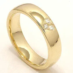 Trauring aus 9 Karat Gold 0,075 ct