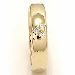 Trauring aus 9 Karat Gold 0,075 ct