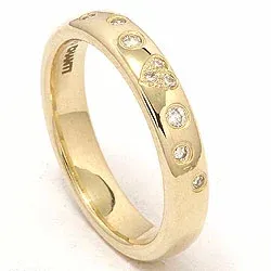 Herz Trauring aus 14 Karat Gold 0,13 ct