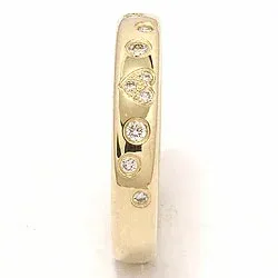 Herz Trauring aus 14 Karat Gold 0,13 ct