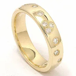 Trauring aus 9 Karat Gold 0,225 ct