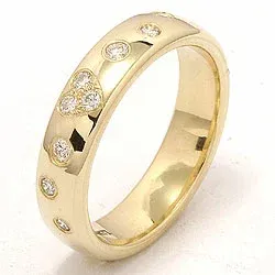 Trauring aus 9 Karat Gold 0,225 ct