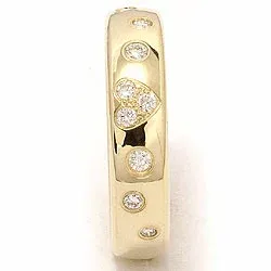 Trauring aus 9 Karat Gold 0,225 ct