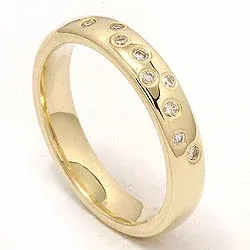 Sternenstaub Trauring aus 14 Karat Gold 0,126 ct