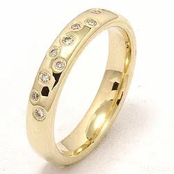 Sternenstaub Trauring aus 14 Karat Gold 0,126 ct