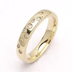 Sternenstaub Trauring aus 9 Karat Gold 0,126 ct