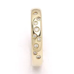 Sternenstaub Trauring aus 9 Karat Gold 0,126 ct