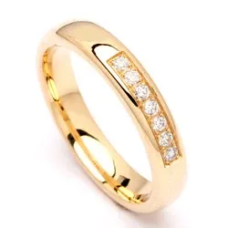 Trauring in 14 Karat Gold 0,116 ct