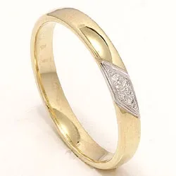 Kollektionsmuster Ring in 14 Karat Gold- und Weißgold 0,032 ct