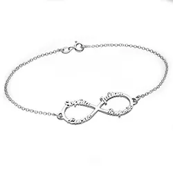 Infinity Namens armband in Silber
