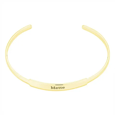 Namens armband in vergoldetem Silber