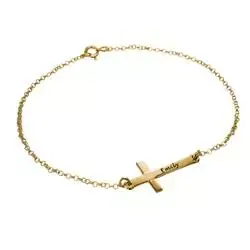 Namens armband in vergoldetem Silber