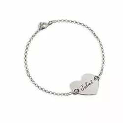 Herz Armband mit Name in Silber