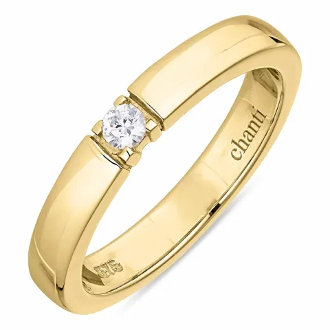 Zirkon memoirering aus 9 karat gold