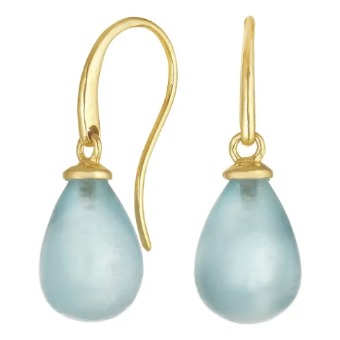 Ohrringe in 9 Karat Gold mit Aquamarin