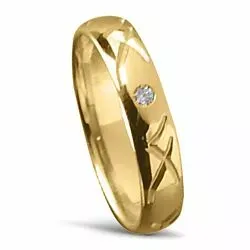 Damenring aus 14 Karat Gold 0,025 ct