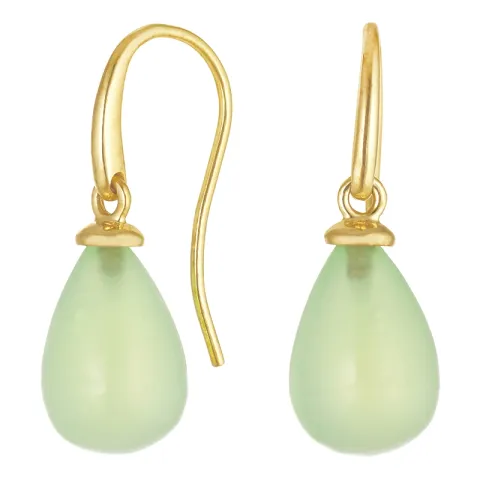Ohrringe in 9 Karat Gold mit prehnite