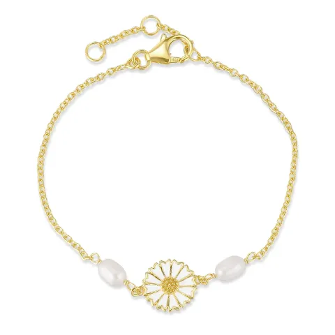 Marguerite Perle Armband aus vergoldetem Sterlingsilber