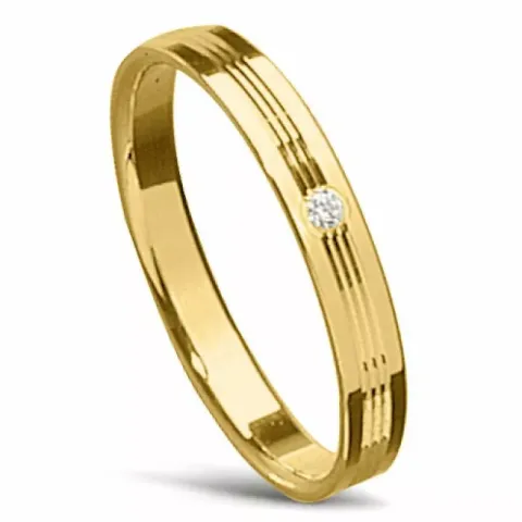 Eng Damenring aus 14 Karat Gold 0,013 ct