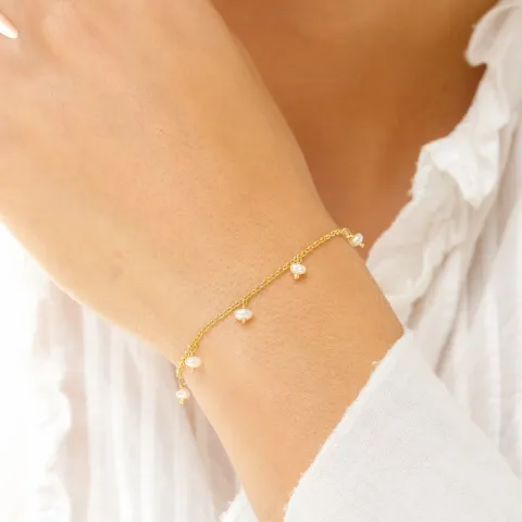 Perle Armband aus vergoldetem Sterlingsilber  x   - Loom Stones