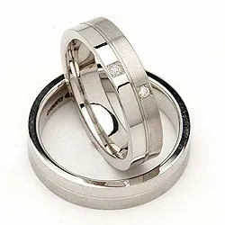 Trauringe in Silber 0,028 ct