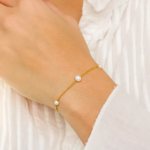 Perle Armband aus vergoldetem Sterlingsilber