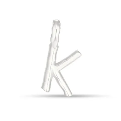 buchstab k Anhänger aus Silber